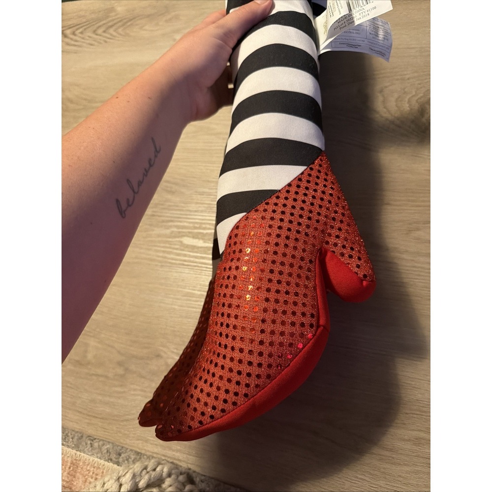Wizard of Oz Wicked Witch Of The East Legs Ruby Red Slipper Plush 24" Glue Piece - Picture 3 of 8